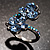 Sky Blue Diamante Butterfly Ring - view 6