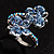 Sky Blue Diamante Butterfly Ring - view 8