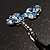 Sky Blue Diamante Butterfly Ring - view 9