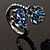 Sky Blue Diamante Butterfly Ring - view 12