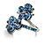 Sky Blue Diamante Butterfly Ring - view 3