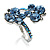 Sky Blue Diamante Butterfly Ring - view 2