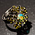 Green Diamante Floral Ring - view 5