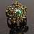 Green Diamante Floral Ring - view 6