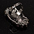 Black Tone Elongate Vintage Crystal Ring (Magenta) - view 7