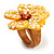Fancy Flower Wooden Ring (Mustard&White) - view 9