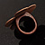 Leather Floral Cocktail Ring (Brown&Beige) - view 6