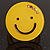 Yellow Plastic Smiling Face Ring - view 3