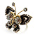 3D Crystal Butterfly Ring (Gold&Black) - view 2