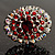 Large Oval-Shaped Crystal Cocktail Ring (Red) - view 3