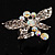 Rhodium Plated Diamante Dragonfly Fashion Ring (Ice Clear) - view 8
