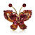 3D Crystal Butterfly Ring (Gold&Pink) - view 3