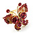 3D Crystal Butterfly Ring (Gold&Pink) - view 4