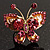 3D Crystal Butterfly Ring (Gold&Pink) - view 5