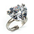 Clear Crystal Heart Ring - view 2