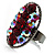 Red Crystal Oval-Shaped Cocktail Ring - view 6