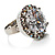 Round-Cut Clear Crystal Ring (Silver-Tone) - view 3