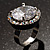 Round-Cut Clear Crystal Ring (Silver-Tone) - view 2