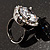 Round-Cut Clear Crystal Ring (Silver-Tone) - view 7