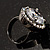 Round-Cut Clear Crystal Ring (Silver-Tone) - view 6