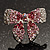 Silver-Tone Crystal Bow Ring (Pink&Clear) - view 3