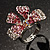 Silver-Tone Crystal Bow Ring (Pink&Clear) - view 6