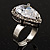 Pear-Cut Clear Crystal Ring (Silver-Tone) - view 4