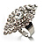 Dazzling Crystal Cocktail Ring (Clear&Silver) - view 3