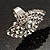 Dazzling Crystal Cocktail Ring (Clear&Silver) - view 10