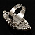 Dazzling Crystal Cocktail Ring (Clear&Silver) - view 5