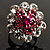 Clear And Pink Crystal Cluster Ring - view 3
