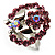 Crystal Butterfly And Flower Ring (Silver&Pink) - view 4