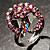 Crystal Butterfly And Flower Ring (Silver&Pink) - view 5