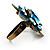 Sky Blue  Crystal Enamel Cocktail Ring (Bronze Tone) - view 5