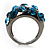 Sky Blue Crystal Band Ring - view 3