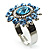 Blue Crystal Fancy Ring - view 4