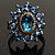 Blue Crystal Fancy Ring - view 6