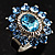Blue Crystal Fancy Ring - view 2