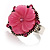 Antique Silver Pink Flower Ring - view 8