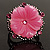 Antique Silver Pink Flower Ring - view 3