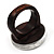 Stamp Wood With Metal Swirl Inlay Ring - view 3