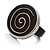 Stamp Wood With Metal Swirl Inlay Ring - view 4