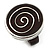 Stamp Wood With Metal Swirl Inlay Ring - view 5