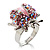 Pink Crystal Ladybird Ring