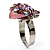 Pink Crystal Ladybird Ring - view 2