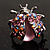 Pink Crystal Ladybird Ring - view 7