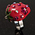 Peach Red Enamel Strawberry Ring - view 6