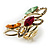 Multicolour Elongate Crystal Vintage Cocktail Ring - view 10