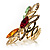 Multicolour Elongate Crystal Vintage Cocktail Ring - view 12