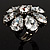 Oversized Ice Clear Crystal Flower Cocktail Ring - view 7